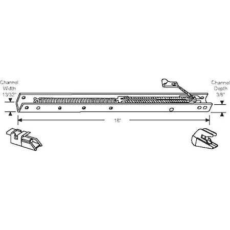Strybuc 18in Channel Balance 3/8 Depth 64-172-1